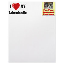 I Love (Heart) My Labradoodle Dog letterhead