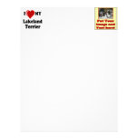 I Love (Heart) My Lakeland Terrier Dog Letterhead Design