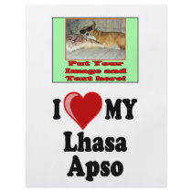 I Love (Heart) My Lhasa Apso Dog flyers by CatnDog I Love (Heart) My Lhasa Apso Dog flyers