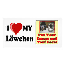 I Love (Heart) My Löwchen Dog photo cards