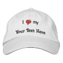 I love (heart) my  - Make It Own - Customized embroidered hats