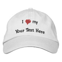 I love (heart) my - Make It Own - Customized embroidered hats by manesandtails I love (heart) my - Make It Own - Customized embroidered hats