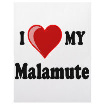I Love (Heart) My Malamute Dog letterhead