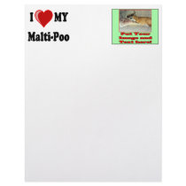 I Love (Heart) My Malti-Poo Dog letterhead