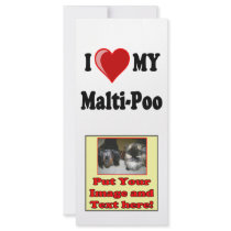 I Love (Heart) My Malti-Poo Dog rack cards by CatnDog I Love (Heart) My Malti-Poo Dog rack cards