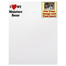 I Love (Heart) My Miniature Boxer Dog letterhead