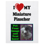 I Love (Heart) My Miniature Pinscher Dog Custom Flyer