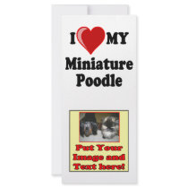 I Love (Heart) My Miniature Poodle Dog rack cards by CatnDog I Love (Heart) My Miniature Poodle Dog rack cards