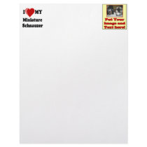 I Love (Heart) My Miniature Schnauzer Dog letterhead