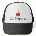 I Love (Heart) My Nephew hats by AuntandUncleGifts I Love (Heart) My Nephew hats