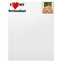 I Love (Heart) My Newfoundland Dog letterhead