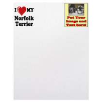 I Love (Heart) My Norfolk Terrier Dog letterhead