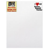 I Love (Heart) My Parson Russell Terrier Dog letterhead by CatnDog I Love (Heart) My Parson Russell Terrier Dog letterhead