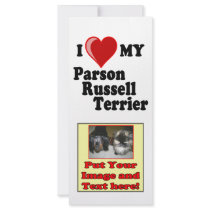I Love (Heart) My Parson Russell Terrier Dog rack cards by CatnDog I Love (Heart) My Parson Russell Terrier Dog rack cards