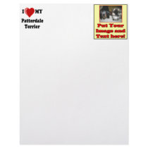 I Love (Heart) My Patterdale Terrier Dog letterhead