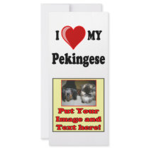 I Love (Heart) My Pekingese Dog rack cards by CatnDog I Love (Heart) My Pekingese Dog rack cards