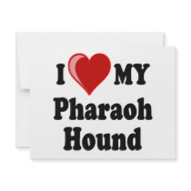 I Love (Heart) My Pharaoh Hound Dog invitations