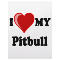 I Love (Heart) My Pitbull Dog letterhead