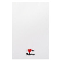I Love (Heart) My Pointer Dog stationery
