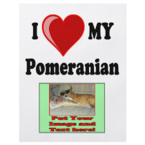 I Love (Heart) My Pomeranian Dog flyers
