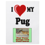 I Love (Heart) My Pug Dog flyers