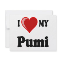 I Love (Heart) My Pumi Dog invitations by CatnDog I Love (Heart) My Pumi Dog invitations