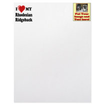 I Love (Heart) My Rhodesian Ridgeback Dog letterhead