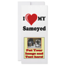 I Love (Heart) My Samoyed Dog Full Color Rack Card