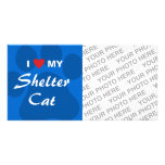 I Love (Heart) My Shelter Cat Customized Photo Card