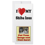 I Love (Heart) My Shiba Inus Dog rack cards
