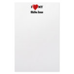 I Love (Heart) My Shiba Inus Dog Personalized Stationery