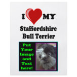 I Love (Heart) My Staffordshire Bull Dog Flyers