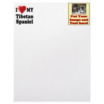 I Love (Heart) My Tibetan Spaniel Dog letterhead