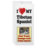 I Love (Heart) My Tibetan Spaniel Dog Rack Card Template