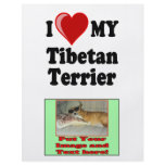 I Love (Heart) My Tibetan Terrier Dog flyers