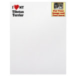 I Love (Heart) My Tibetan Terrier Dog Letterhead