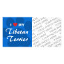 I Love (Heart) My Tibetan Terrier Photo Card Template