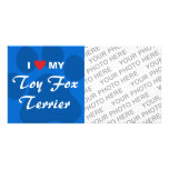 I Love (Heart) My Toy Fox Terrier photo cards