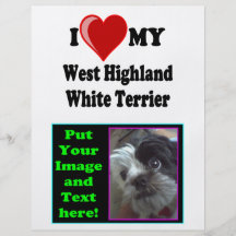 I Love (Heart) My West Highland White Terrier Dog Flyer