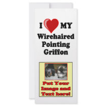 I Love (Heart) My Wirehaired Pointing Griffon Dog rack cards by CatnDog I Love (Heart) My Wirehaired Pointing Griffon Dog rack cards
