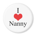 I Love (Heart) Nanny magnets