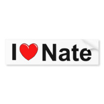 I Love (Heart) Nate Bumper Sticker