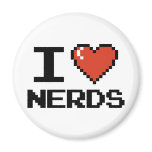 I Love Heart Nerds Fridge Magnet