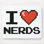 I Love Heart Nerds Mouse Pads