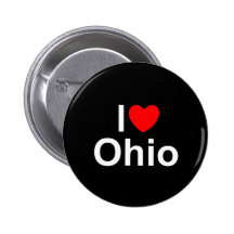 I Love (Heart) Ohio Pinback Buttons