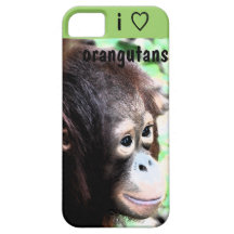 I Love Heart Orangutans iPhone 5 Cover