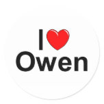 I Love (Heart) Owen stickers