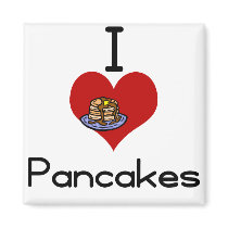 I love-heart pancakes magnets by Edibility I love-heart pancakes magnets
