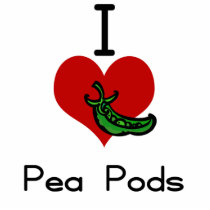 I love-heart pea pod acrylic cut out