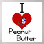 I love-heart peanut butter posters